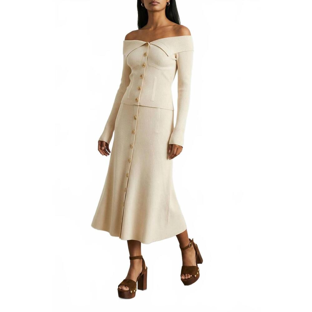 NEW ZIMMERMANN rebellion buttoned bandeau cardigan in parchment